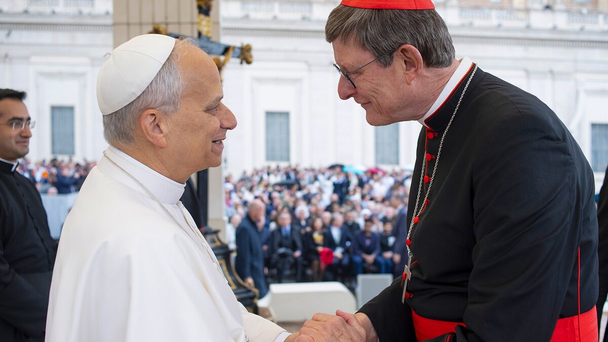 Gemeinsamer-Einsatz-f-r-die-Ausgegrenzten-Kardinal-Woelki-trifft-erstmals-seit-dem-Konklave-Papst-Leo-XIV-