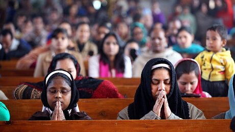 Christen in Indien  / © Jaipal Singh (dpa)