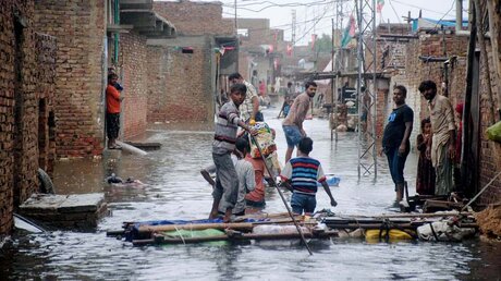 Überschwemmungen in Pakistan / © Ppi (dpa)