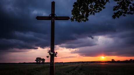 Ein Wegkreuz im Sonnenuntergang / © Dziurek (shutterstock)