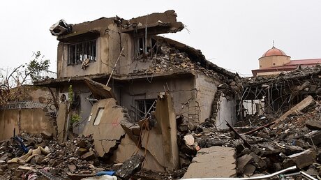 Zerstörungen in der Ortschaft Batnaya / © N.N. (KiN)