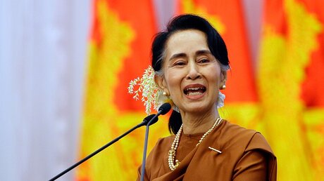 Myanmars Staatsrätin Aung San Suu Kyi / © Aung Shine Oo (dpa)