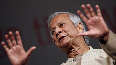 Bankier und Friedensnobelpreisgewinner Muhammad Yunus / © Georg Hochmuth (dpa)