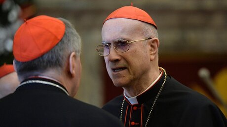 Kardinal Tarcisio Bertone, damaliger Kardinalstaatssekretär / © Alberto Pizzoli/Pool (dpa)