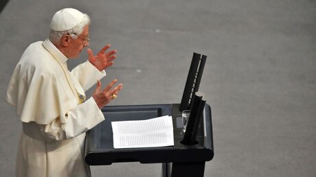 Archivbild: Am 22. September 2011 hielt der damalige Papst Benedikt XVI. eine Rede im Deutschen Bundestag / © Katharina Ebel (KNA)