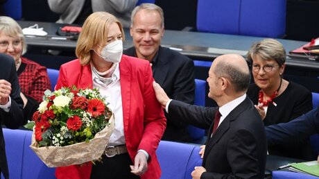 Bärbel Bas ist neue Bundestagspräsidentin / © Britta Pedersen (dpa)