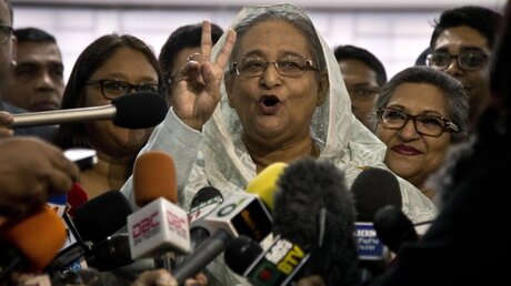 Bangladeschs Premierministerin Sheikh Hasina  / © Anupam Nath (dpa)