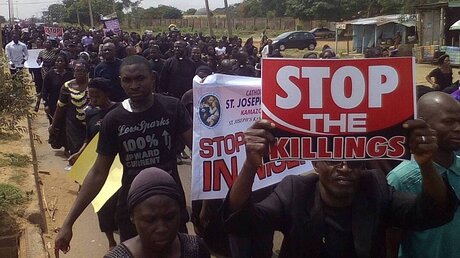 Christen protestieren gegen Attacken der Fulani (KiN)