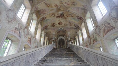 Die "Heilige Stiege" mit ihren 28 Stufen wird auf den Knien betend erklommen / © Beatrice Tomasetti  (DR)