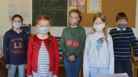 Die Kinder sind zur Einhaltung der Hygieneregeln angehalten. / © Beatrice Tomasetti (DR)