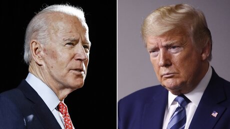 Die US-Präsidentschaftskandidaten: Joe Biden (l.) für die Demokraten und Donald Trump für die Republikaner / © Rourke/Semansky (dpa)