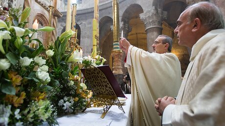 Erzbischof Pierbattista Pizzaballa, Apostolischer Administrator des Lateinischen Patriarchats / © Andrea Krogmann (KNA)