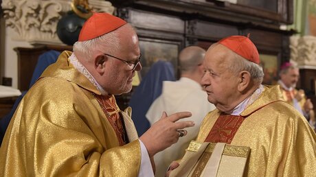 Kardinal Reinhard Marx und Kardinal Stanislaw Dziwisz / © Harald Oppitz (KNA)