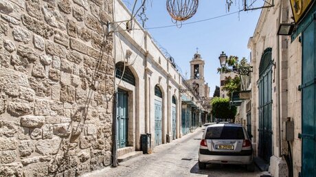 Geschlossene Geschäfte in Bethlehem / © Andrea Krogmann (KNA)