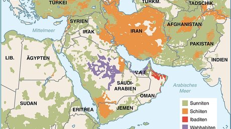 Glaubensrichtungen des Islam im Nahen Osten (dpa)
