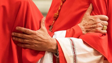 Kardinäle stehen während des Konsistoriums zusammen / © Cristian Gennari/Romano Siciliani (KNA)