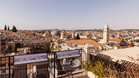Blick von der Dachterrasse des Christian Information Centers auf die Altstadt von Jerusalem / © Andrea Krogmann (KNA)