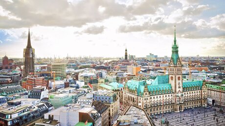 Blick auf die Hamburger Innenstadt. / © carol.anne (shutterstock)