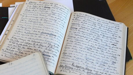Originale Handschriften der Wissenschaftlerin Edith Stein. / © Beatrice Tomasetti (DR)