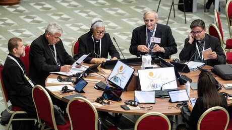 Teilnehmer bei der Weltsynode / © Cristian Gennari/Romano Siciliani (KNA)