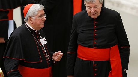 Kardinal Thomas Collins (li.) mit Kurienkardinal Pell / © Paul Haring/CNS photo (KNA)