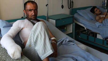 Der afghanische Soldat Sabiuallah im größten Militärkrankenhaus in Afghanistan / © Christine-Felice Röhrs (dpa)