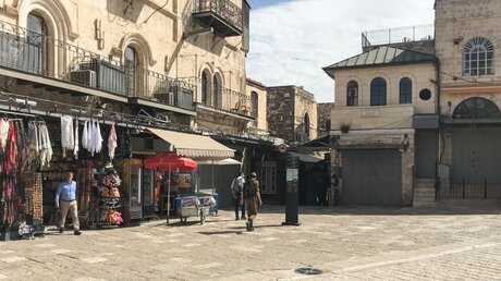 Menschenleere Jerusalemer Altstadt  / © Andrea Krogmann (KNA)