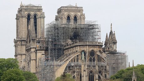Nach dem verheerenden Brand der Kathedrale Notre-Dame / © Gareth Fuller (dpa)