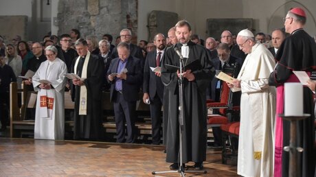 Ökumenische Begegnung im Rigaer Dom / © Vatican Media (KNA)