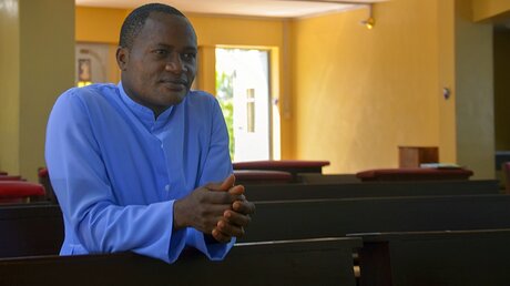 Okolie Polycarp Odinakachi, Priesteranwärter im Bigard Memorial Seminary in Enugu. / © Katrin Gänsler (KNA)