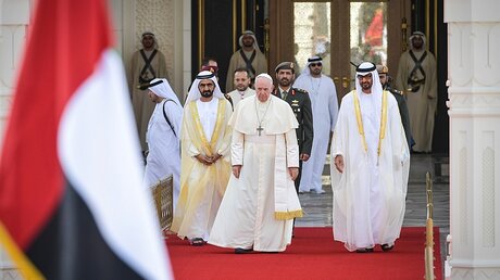 Papst Franziskus in Abu Dhabi  / © Vatican Media (KNA)