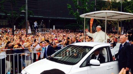 Papst Franziskus bei seinem Besuch in Südkorea im Jahr 2014 / © N.N. (KiN)