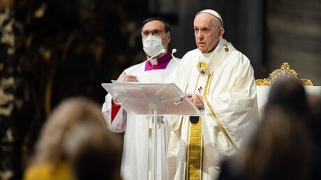 Papst Franziskus predigt im Petersdom (Archiv) / © Cristian Gennari/Romano Siciliani (KNA)
