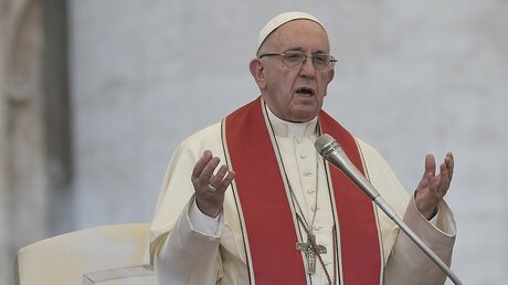 Papst Franziskus spricht zu Gläubigen / © Cristian Gennari (KNA)