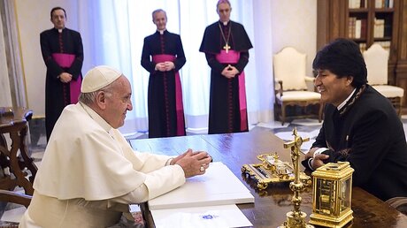 Papst trifft Boliviens Präsident / © Stefano Spaziani (KNA)