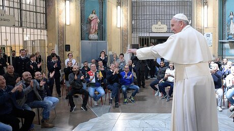 Jubel und Dank von den Häftlingen / © Osservatore Romano (KNA)