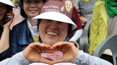 Südkorea: Begeisterung für den Papst (dpa)
