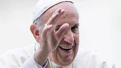 Ein Gruß vom Papst / © Angelo Carconi (dpa)