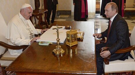 Papst Franziskus und Präsident Putin (dpa)