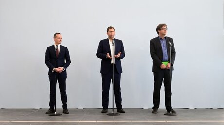 Sondierungsgespräche zwischen SDD, FDP und Grünen / © Christophe Gateau (dpa)