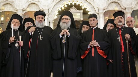 Vertreter der melkitisch griechisch-katholischen Kirche in Syrien / © Youssef Badawi (dpa)