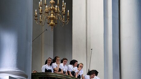 Feierlicher Gottesdienst in Dresden / © Arno Burgi (dpa)