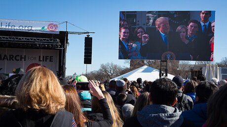 US-Präsident Donald Trump spricht beim March for Life / © Tyler Orsburn (KNA)
