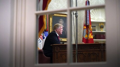 US-Präsident Donald Trump während seiner Rede an die Nation / © Carolyn Kaster (dpa)