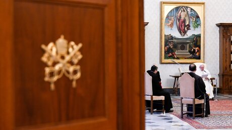 Videobotschaft mit Papst Franziskus / © Vatican Media/Romano Siciliani (KNA)