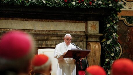 Weihnachtsansprache von Papst Franziskus / © Paul Haring (KNA)