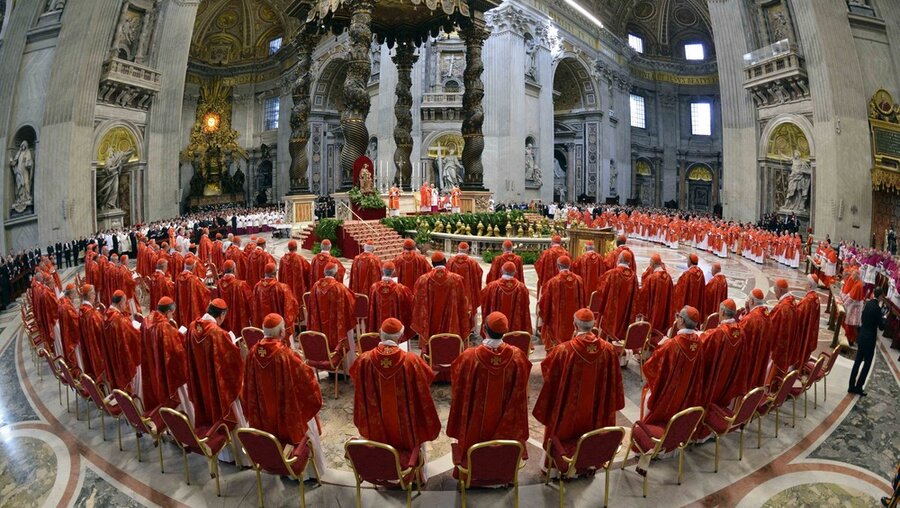 Die Kardinäle im Petersdom  (epd)