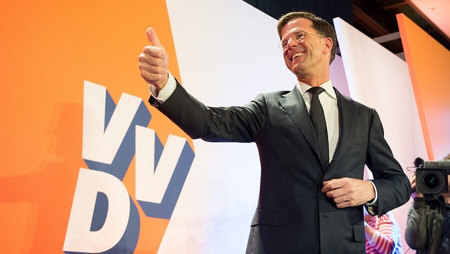 Wahlgewinner Mark Rutte / © Daniel Reinhardt (dpa)
