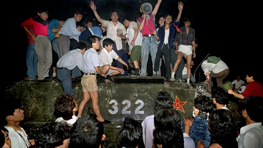 30. Jahrestag des Massakers auf dem Platz des Himmlischen Friedens in Peking / © Jeff Widener (dpa)