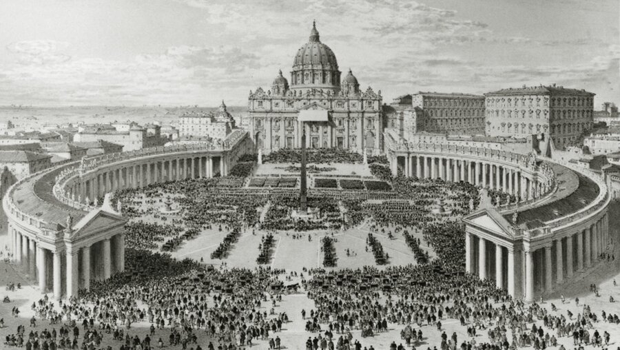 Abbildung des Ersten Vatikanischen Konzils / © Ernst Herb (KNA)
